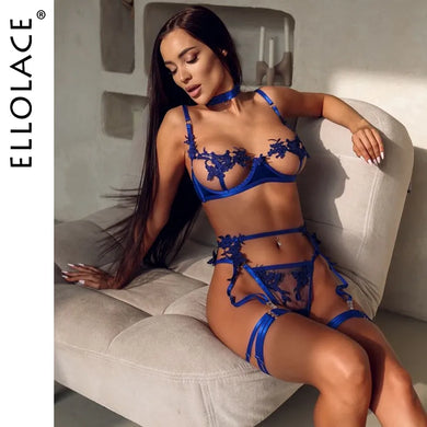 Ellolace Sensual Lingerie Open Bra See Through