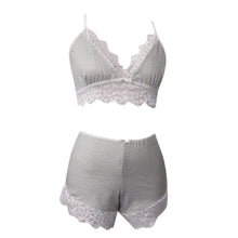 Pajamas Set Soft Cami Crop Top And Shorts 2 Piece Sleepwear